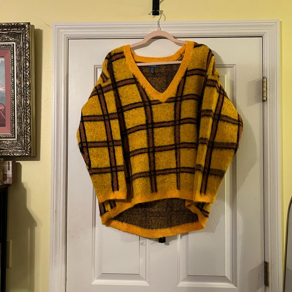 Modcloth Mustard and Black Knit Sweater